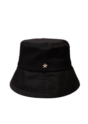 BASIC COTTON BLACK BUCKET HAT