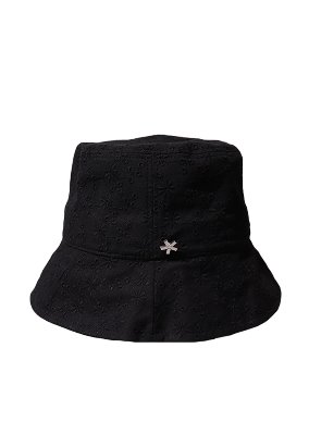LACE BLACK BUCKET HAT