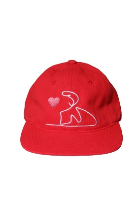 FEELING HEART VINTAGE RED BALL CAP