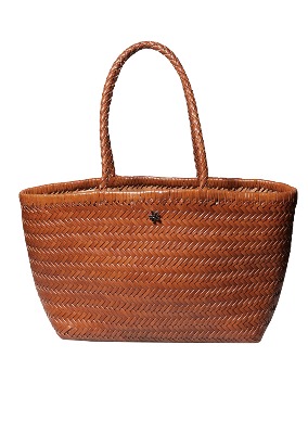 WILLOW BROWN LEATHER BASKET BAG